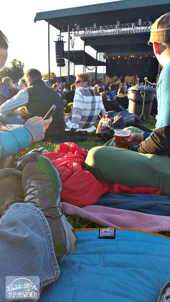 Our Kurgo Loft Hammock doubling as a ground cover at an outdoor concert